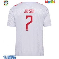 Danska Mathias Jensen #7 Gostujuci Dres EP 2024 Kratak Rukav